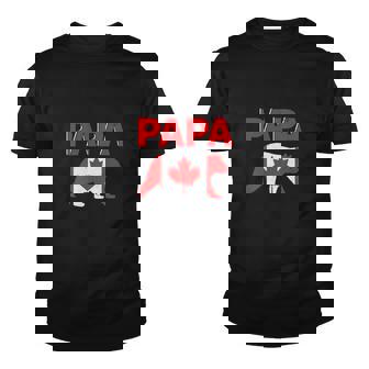 Canada Flag Papa Bear Funny Canadian Dad Fathers Day Youth T-shirt - Thegiftio UK
