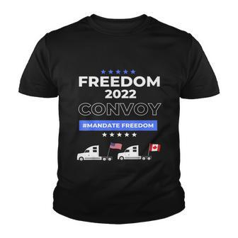 Canadian Truckers Freedom Over Fear No Mandates Convoy Youth T-shirt - Monsterry AU