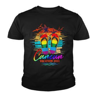 Cancun Mexico Vacation 2022 Flip Flop Lgbt Summer Holiday V2 Youth T-shirt - Thegiftio UK