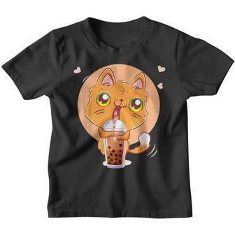 Cat Boba Tea Bubble Tea Anime Japanese Kawaii Neko N Girl Youth T-shirt - Thegiftio UK