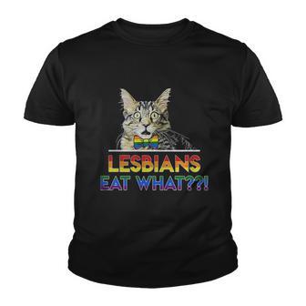 Cat Lesbians Eat What Lesbian Pet Fun Youth T-shirt - Thegiftio UK