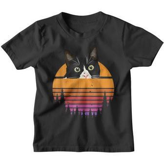 Cat Retro Style Kitten Retro Style Black Cat V2 Youth T-shirt - Thegiftio UK