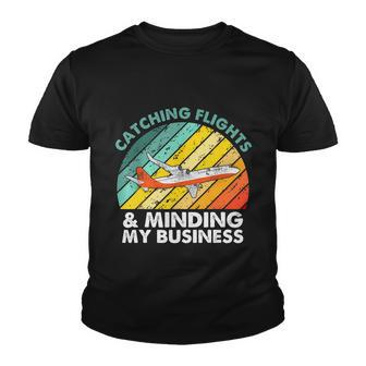 Catching Flights & Minding My Business Vintage V2 Youth T-shirt - Monsterry DE