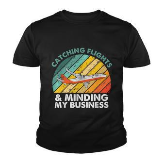 Catching Flights & Minding My Business Vintage Youth T-shirt - Monsterry DE