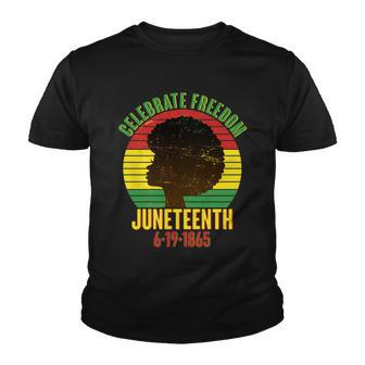 Celebrate Freedom Juneteenth 6-19-1865 Tshirt Youth T-shirt - Monsterry