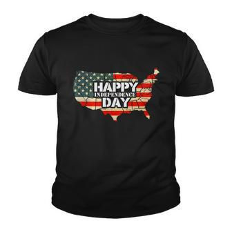 Cheerful Happy Independence Day Artwork Gift Happy 4Th Of July Gift Youth T-shirt - Monsterry UK