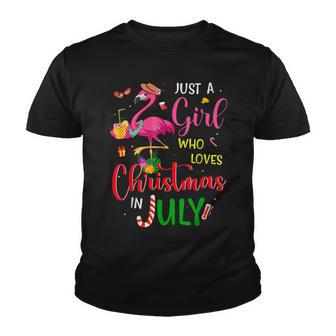 Christmas In July Just A Girl Who Loves Christmas In July Youth T-shirt - Thegiftio UK