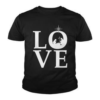 Christmas Nativity Love Youth T-shirt - Monsterry