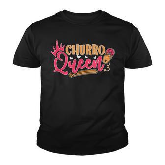 Churros Queen Mexican Food Dessert Snack Lovers Youth T-shirt - Thegiftio UK