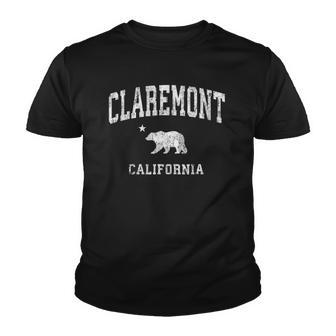 Claremont California Ca Vintage Distressed Sports Design Youth T-shirt | Mazezy