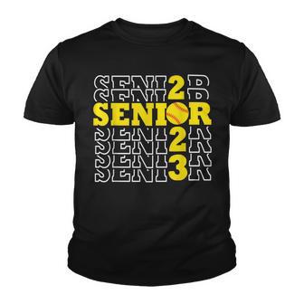 Class Of 2023 Softball Senior Seniors Back To School Youth T-shirt - Thegiftio UK