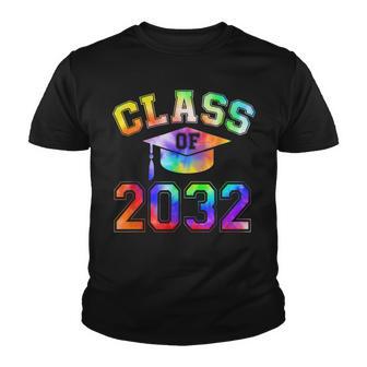 Class Of 2032 Grow With Me Happy First Day Of School Tie Dye Youth T-shirt - Thegiftio UK