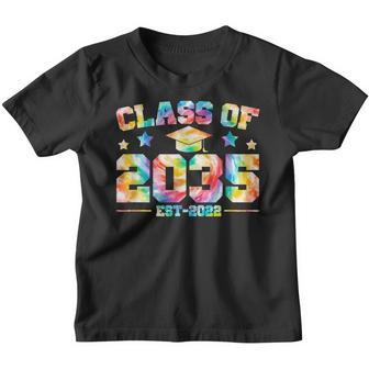 Class Of 2035 Kindergarten Graduate Tie Dye Graduation Pre K Youth T-shirt - Thegiftio UK