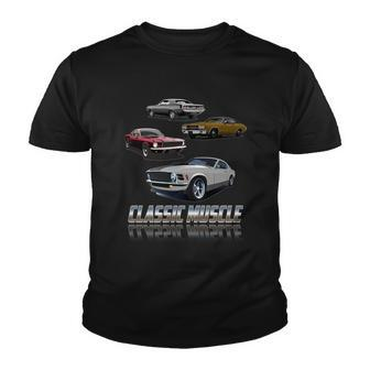 Classic Muscle Classic Sports Cars Tshirt Youth T-shirt - Monsterry