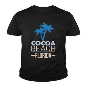Cocoa Beach Florida Palm Tree Youth T-shirt | Mazezy