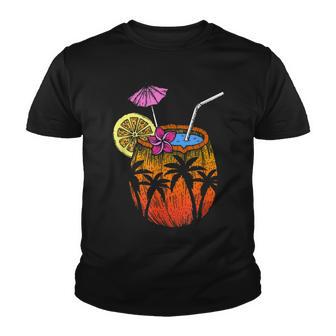Coconut Cocktail Summer Island Vacation Hawaii Beach Aloha Youth T-shirt - Thegiftio UK