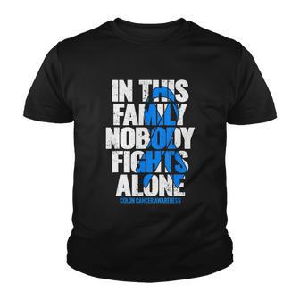 Colon Cancer Awareness Shirts Family Colon Cancer Awareness Youth T-shirt - Thegiftio UK