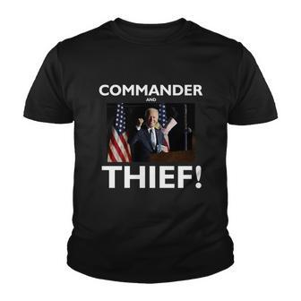 Commander And Thief Joe Biden Youth T-shirt - Monsterry DE