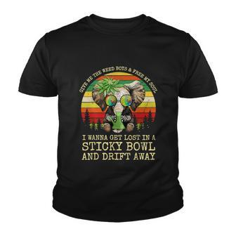 Cool Elephant Smoking Weed Bong Marijuana Cannabis Stoner Youth T-shirt - Monsterry UK