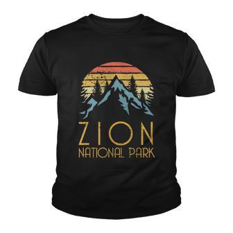 Cool Gift Vintage Retro Zion National Park Utah Gift Youth T-shirt - Thegiftio UK