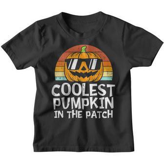 Coolest Pumpkin In The Patch Toddler Boys Halloween Kids V9 Youth T-shirt - Thegiftio UK