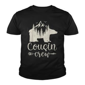 Cousin Crew Camping Outdoor Wild Bear Mountains Summer Camp Youth T-shirt - Thegiftio UK