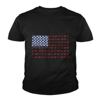 Cow American Flag Us 4Th Of July Farm Youth T-shirt - Monsterry AU