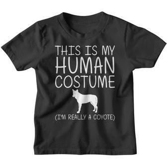 Coyote Easy Halloween Human Costume Wolf Pup Canine Diy Gift Youth T-shirt - Thegiftio UK
