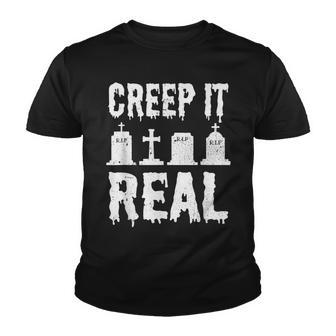 Creep It Real Funny Halloween Mortician Funeral Directpr Youth T-shirt - Seseable
