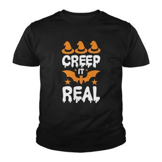 Creep It Real Witches Hat Halloween Youth T-shirt - Seseable