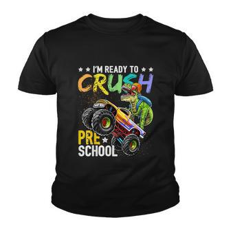Crush Preschool Dinosaur Monster Truck Funny Teacher Youth T-shirt - Monsterry UK