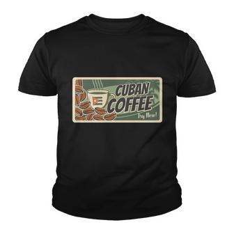 Cuba Travel Retro Banner Cuban Coffee Youth T-shirt - Monsterry CA