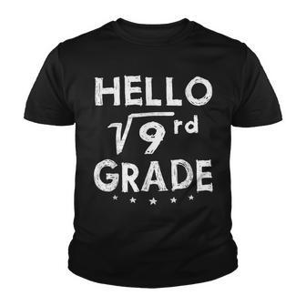 Cute Back To School Hello 3Rd Grade Math Square Root Of 9 Youth T-shirt - Thegiftio UK