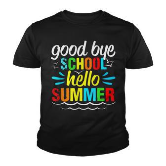 Cute Bye Bye School Hello Summer Funny Teacher Pool Youth T-shirt - Thegiftio UK