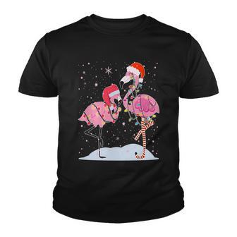 Cute Christmas Festive Flamingos Tshirt Youth T-shirt - Monsterry DE