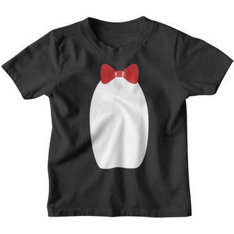 Cute Fancy Penguin Bow Tie Halloween Costume Funny Youth T-shirt - Thegiftio UK
