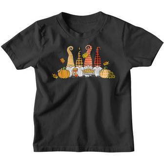 Cute Gnomes With Pumpkin Halloween Autumn Fall Lover Gift V3 Youth T-shirt - Thegiftio UK