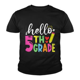 Cute Hello Fifth Grade Outfit Happy Last Day Of School Great Gift Youth T-shirt - Monsterry AU