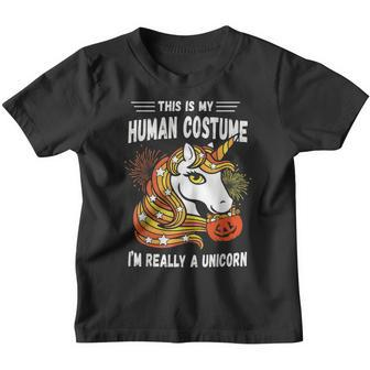 Cute Kids Candy Unicorn Halloween Top Im Really A Unicorn Youth T-shirt - Thegiftio