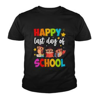 Cute Owls Happy Last Day Of School Gift Youth T-shirt - Monsterry
