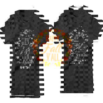 Cute Quote Autumn Happy Fall Yall Halloween Thanksgiving Sweatshirt Youth T-shirt - Thegiftio