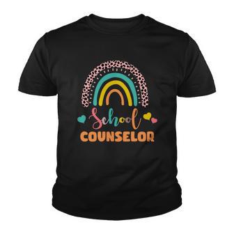 Cute School Counselor Rainbow Youth T-shirt - Thegiftio UK