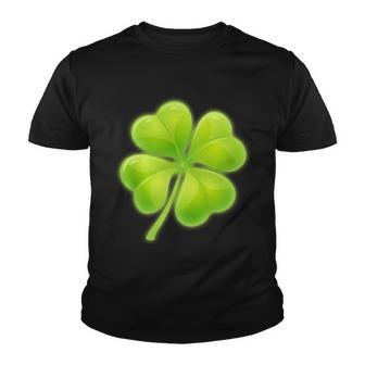 Cute St Patricks Day Lucky Glowing Shamrock Clover Youth T-shirt - Thegiftio UK