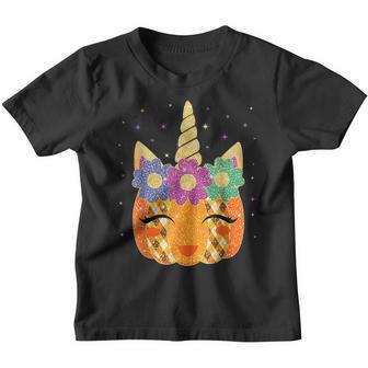 Cute Unicorn Pumpkin Funny Halloween Costume V2 Youth T-shirt - Thegiftio UK