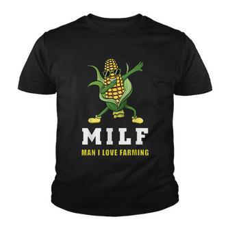 Dabbing Corn Cob Farmer Gift | Man I Love Farming Youth T-shirt - Monsterry DE