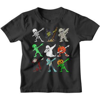 Dabbing Halloween Boys Skeleton Zombie Scary Pumpkin V2 Youth T-shirt - Thegiftio UK