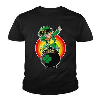 Dabbing Leprechaun Funny Irish Dab St Patricks Day Tshirt Youth T-shirt - Monsterry AU