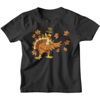 Dabbing Turkey Thanksgiving Day Gifts Pilgrim Boys Kids Men V2 Youth T-shirt - Thegiftio UK