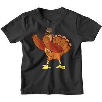 Dabbing Turkey Thanksgiving Day Gifts Pilgrim Boys Kids Men V8 Youth T-shirt - Thegiftio UK
