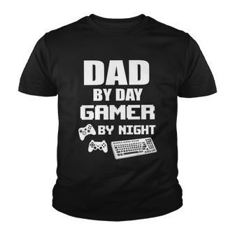 Dad By Day Gamer By Night Tshirt Youth T-shirt - Monsterry UK